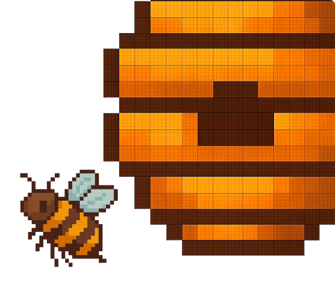 Colmeia pixel art